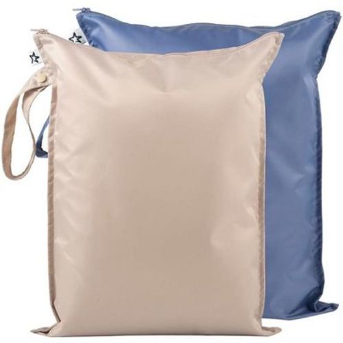 Tiny Twinkle Mess-Proof Waterproof Washable Baby/Toddler Wet Bags for Diapers, Swimsuits and Travel (Sage, Charcoal)