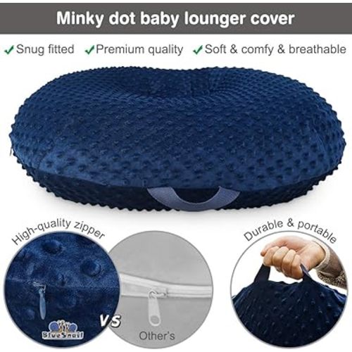 BlueSnail Strechy Newborn Lounger Cover, Removable and Ultra Soft Sung Fitted Baby Lounger Slipcover (1 Pack,Navy)
