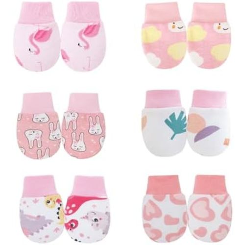 No Scratch Baby Mittens Newborn Infant Toddler Mittens Soft Elastic Wrist Gloves Mittens for 0-6 Months Boys Girls