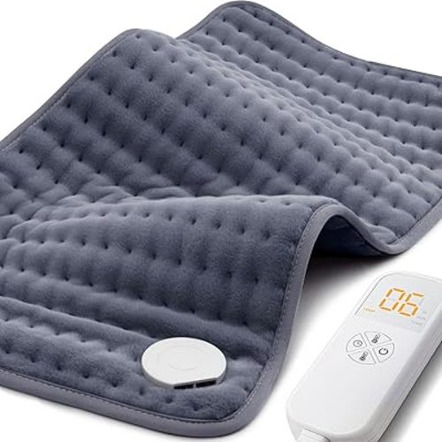 Heating Pad for Back Neck Shoulder Pain Cramps Relief, Gifts for Men Dad Women Mom, Fathers Day Mothers Day Christmas Birthday Gifts, 6 Heat Settings Auto-Off, Moist Dry Heat Options, 12"x24"