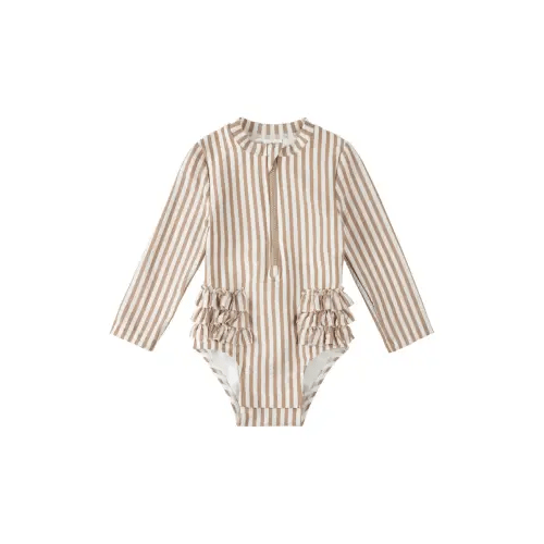 Ruffle Trim One-Piece Swimsuit, 3-6M