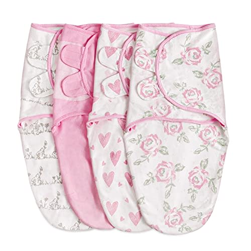 Soarwg Kids Baby Swaddle, Swaddle Blanket, Swaddle Sack, Organic Nursery Swaddling Blankets 0-3 Months, Standard 100 by Oeko-TEX, Adjustable Newborn Swaddle Wrap Infant Sleep Sacks 4 Pack Small
