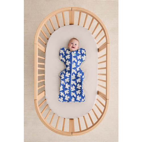 Swaddle Up™ 2-in-1 Transition Bag 1.0 TOG Cotton Cobalt Paperbirds
