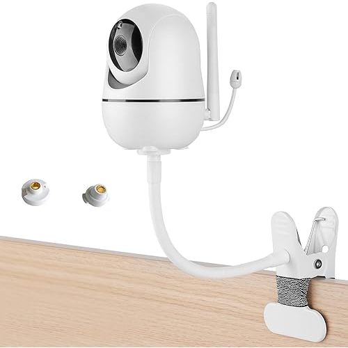Flexible Baby Monitor Mount Compatible with HelloBaby HB65/HB6550/HB6558/HB66/HB248,ANMEATE SM935E/SM650 Baby Monitor,Baby Camera Mount,Baby Monitor Clip Mount Without Tools or Wall Damage