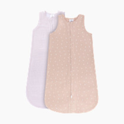 Elys & Co Wearable Blankets: (2 Pack) - Pink Tulip And Solid, 0-3M