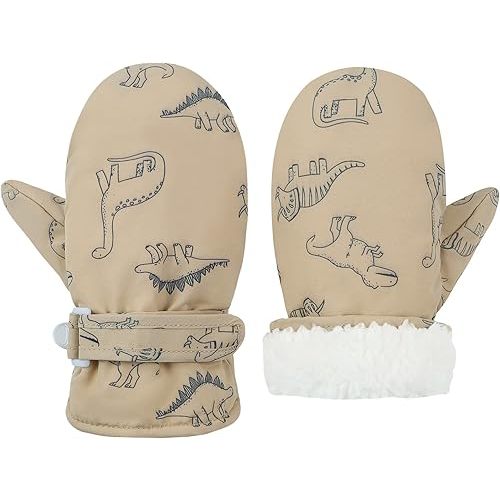 Toddler Mittens Lined Fleece Snow Gloves for Boys Girls Kids Winter Ski Gloves Baby Mittens