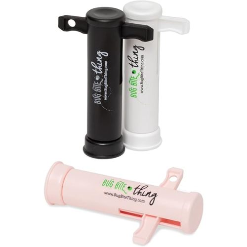 BUG BITE THING Suction Tool - Bug Bites and Bee/Wasp Stings, Natural Insect Bite Relief - White, Black, Pink 3-Pack