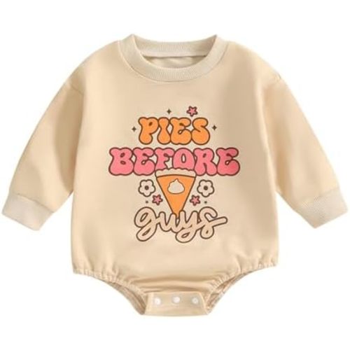 BemeyourBBs Newborn Baby Boy Girl Fall Winter Clothes Long Sleeve Bubble Sweatshirt Romper Cute Infant One Piece Outfit