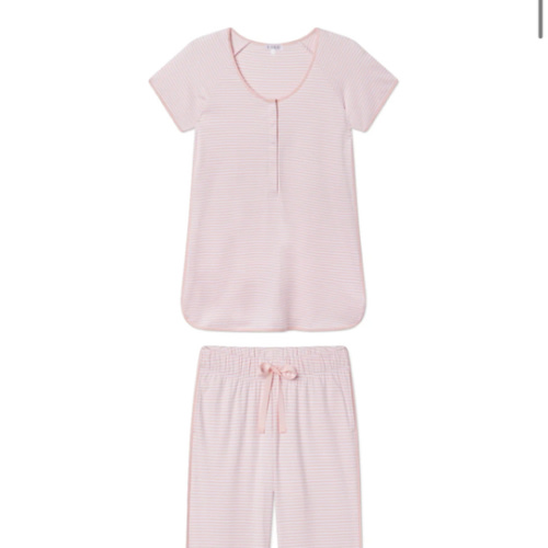 LAKE | Women | Pima Cotton Pajamas | Hydrangea Maternity Short Long Set