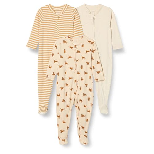 Amazon Essentials Unisex Babies' Footed Sleep and Play, Pack of 3