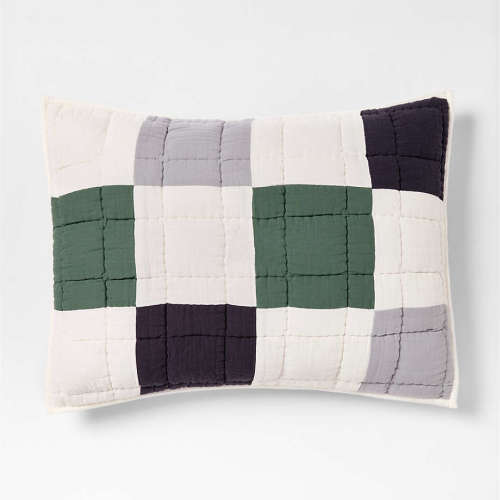 Supersoft Cool Toned Upcycled Organic Cotton Gauze Kids Pillow Sham