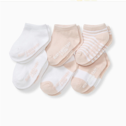 Solid & Stripes Organic Cotton Toddler Ankle Socks 6 Pack - Ranunculus – Burt's Bees Baby