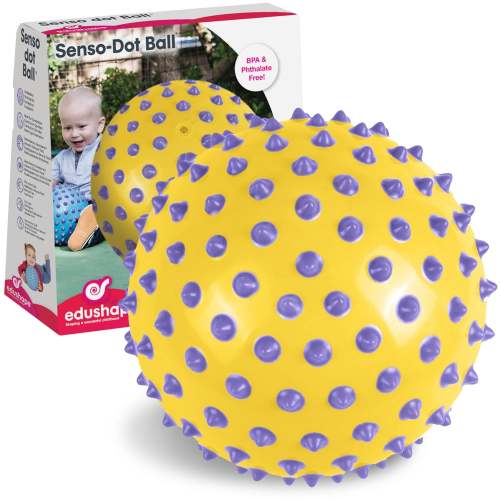 Original Sensory Ball, Color Dots 7" - Yellow/Purple | ALAKAZAM TOYS