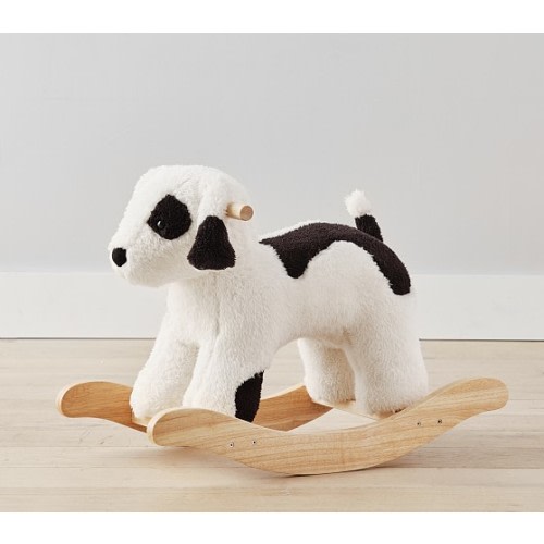 Sherpa Puppy Plush Nursery Rocker