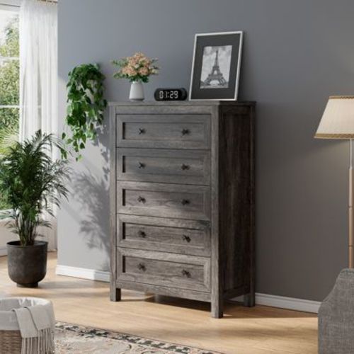 AMERLIFE Farmhouse Wood Rustic Chest of Drawers