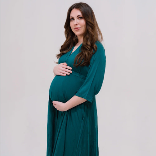 Amelia Labor & Postpartum Gown in Deep Teal – Lila