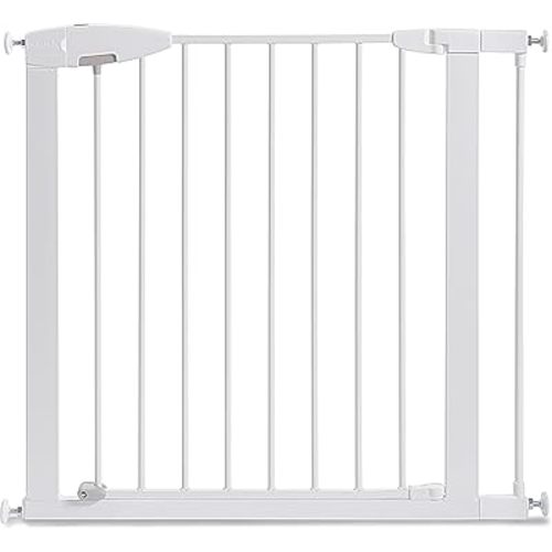 Munchkin® Easy Close Pressure Mounted Baby Gate for Stairs, Hallways and Doors, Walk Through with Door, Metal, White, 35x29.5 Inch (Pack of 1)