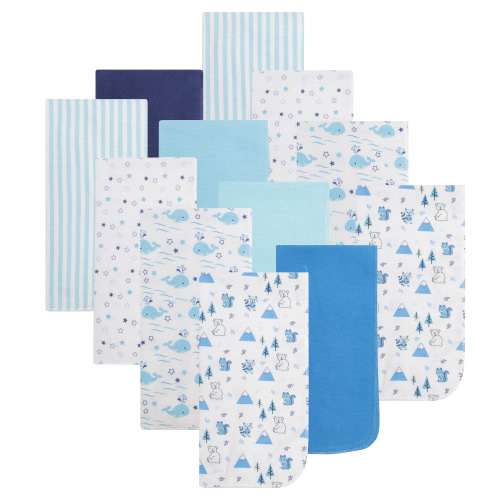 Everyday Kids 12 Pack Burp Cloths for Baby Boy