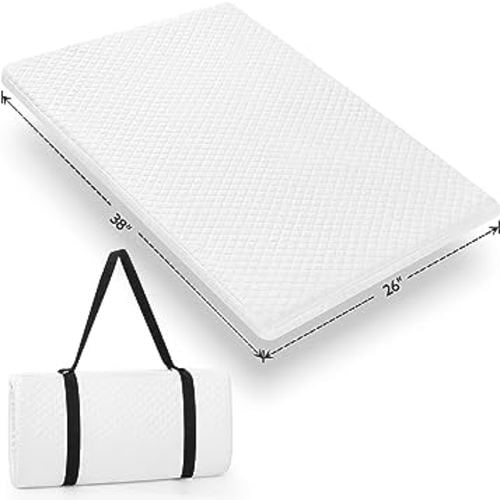 Waterproof Pack and Play Mattress, 38’’x26’’ Playpen Mattress, Portable Crib Mattress Topper, with Soft Washable Cover