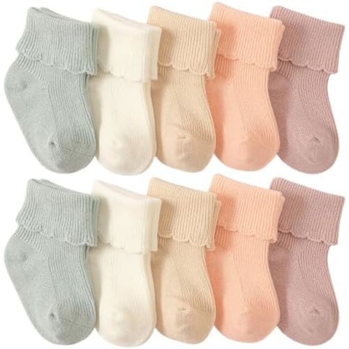 Newborn Cuff Socks Baby-girls Socks Infant Toddler Crew Ankle Socks