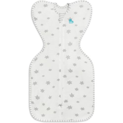 Love to Dream Swaddle UP Lite, Luxuriously Silky Soft Viscose from Bamboo, Get Longer Sleep, Snug Fit Helps Calm Startle Reflex, New Born Essentials for Baby, 0.2 TOG, 8-13 lbs, White Superstar