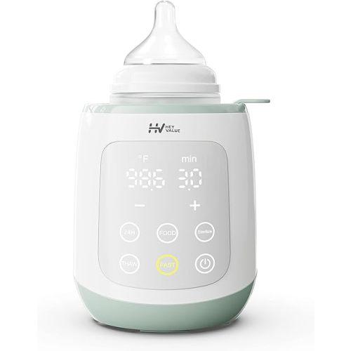 Bottle Warmer, 10-in-1 Fast Baby Bottle Warmer for Breastmilk or Formula with Timer, IMD LED Display, Accurate Temperature Control, Automatic Shut-Off, BPA-Free, Bottle Warmers for All Bottles (Green)