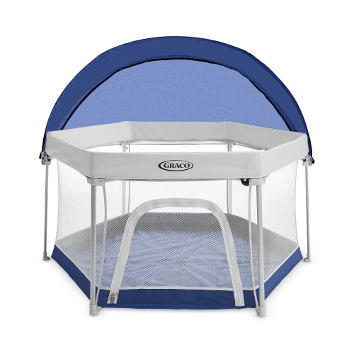 Graco Pack 'n Play LiteTraveler LX Playard, Outdoor and Indoor Use, Canyon, Blue, Unisex