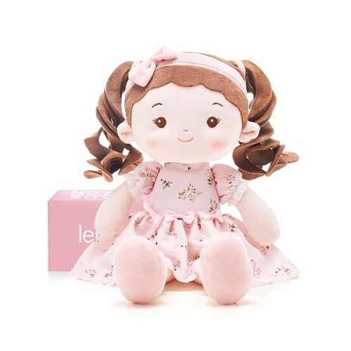 LeyaDoll Soft Baby Doll Toys (16''), My First Baby Rag Doll for 1 Year-Old Girl Birthday Gift, Christmas Plush Toys Gift for Toddler Kids Infants -Princess Breeze