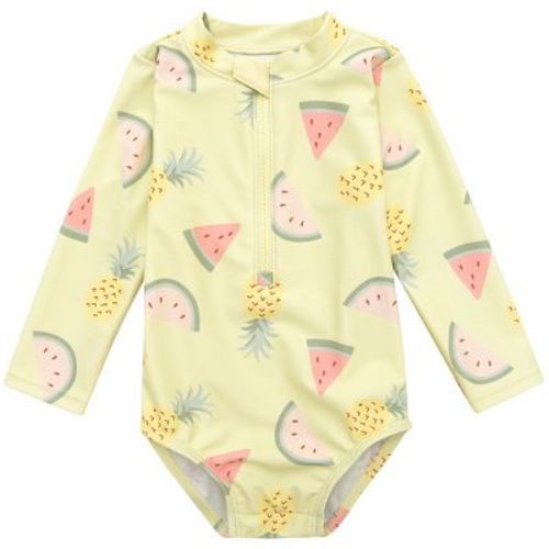 Gerber Baby Girls' And Toddler Long Sleeve One Piece Rashguard Swimsuit - Fruit - 0-3 Months