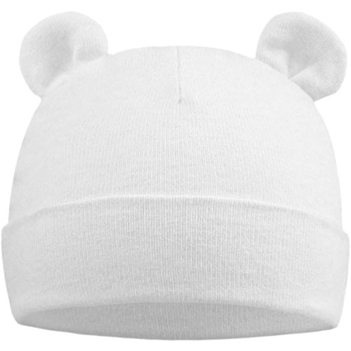PESAAT Newborn Hospital Hat 0-12Months Preemie Boys Girls Beanie Solid Infant Baby Hats Autumn Winter