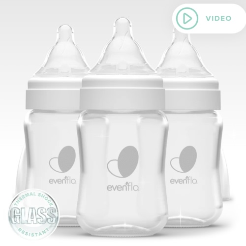 Evenflo Balance + Bottles - GLASS, WIDE Neck