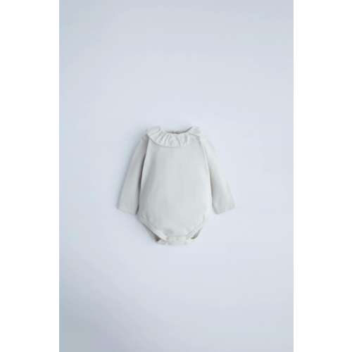 COMBINATION RUFFLED BODYSUIT - Pearl gray | ZARA United States