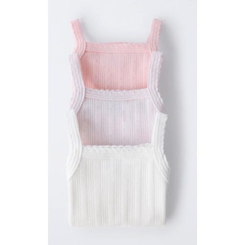 THREE-PACK OF RIB KNIT BODYSUITS WITH CUTOUT DETAIL - Pink | ZARA United States | 0-3 months