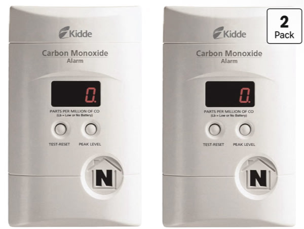 Amazon.com: Kidde Carbon Monoxide Detector, Plug In Wall with 9-Volt Battery Backup, Digital LED Display - 2 Pack