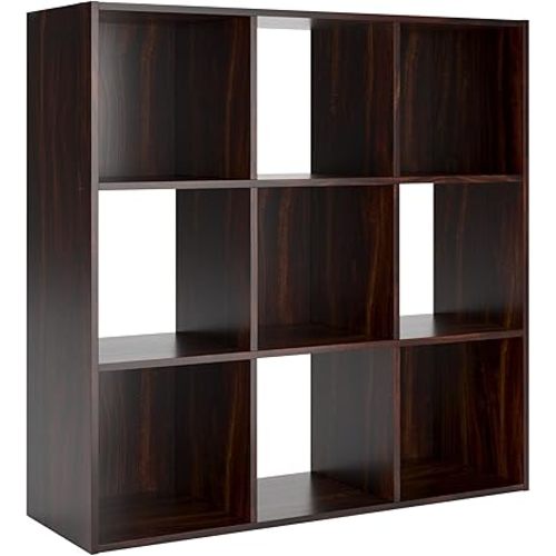 Signature Design by Ashley Glosmount 9 Cube Storage Organizer or Bookcase, Cherry & Light Brown