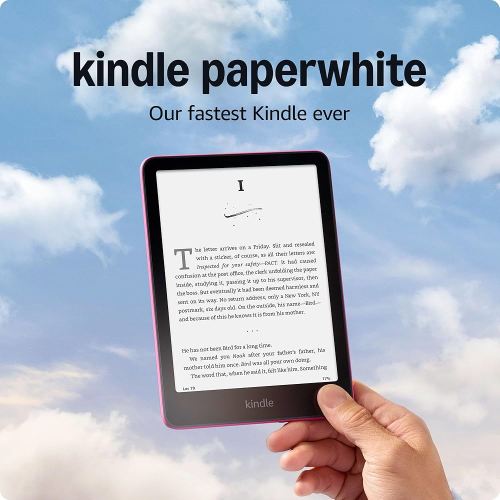 Amazon Kindle Paperwhite 16GB (newest model) – Our fastest Kindle ever, with new 7" glare-free display and weeks of battery life – Without lockscreen ads – Raspberry