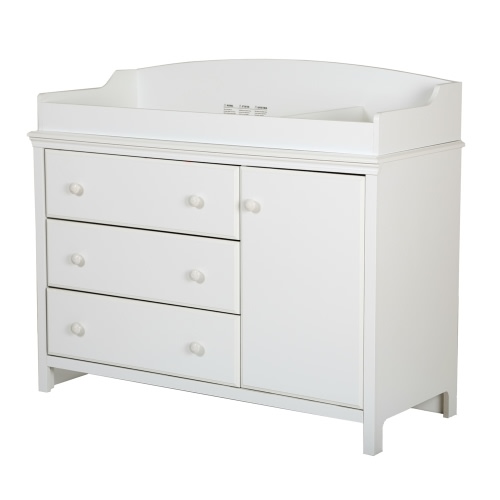 South Shore Furniture South Shore Cotton Candy Changing Table with Removable Changing Station, Pure White