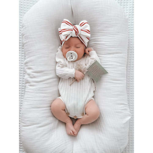 Red Stripe Knit Headband