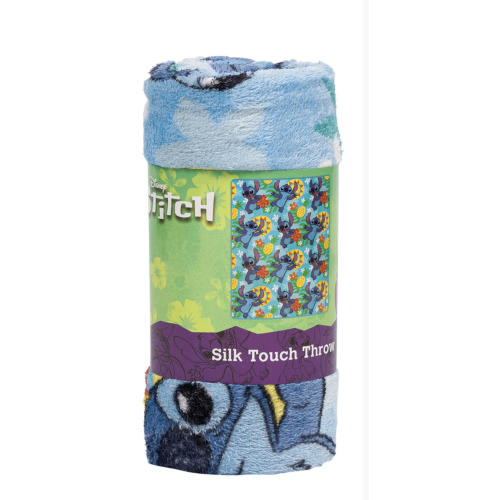 Blanket - Disney - Stitch - Blue Allover Print Soft Silky