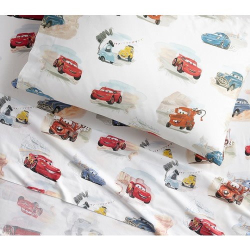 Disney and Pixar Cars Organic Toddler Bed Sheet Set