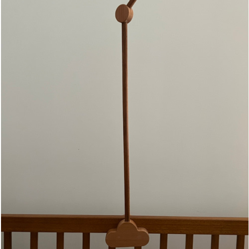 Natural Wood Baby Crib Mobile Hanger Arm: Universal Fit