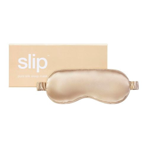 slip Pure Silk Sleep Mask - Caramel | 100% Mulberry Silk, Ultra Soft & Comfortable | Blocks Light for Restful Sleep, Adjustable Strap for Perfect Fit | Gentle on Skin & Hair, Ideal for Travel & Home
