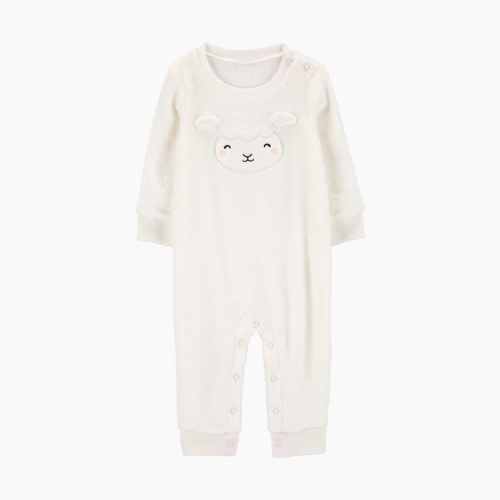 Carter's Sheep Fuzzy Jumpsuit - Ivory, 3-6 M