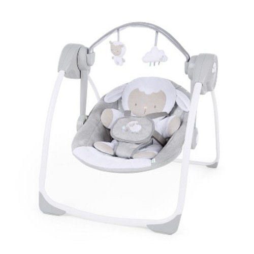 Ingenuity Comfort 2 Go Compact Portable Baby Swing with Music, Color: Cuddle Lamb