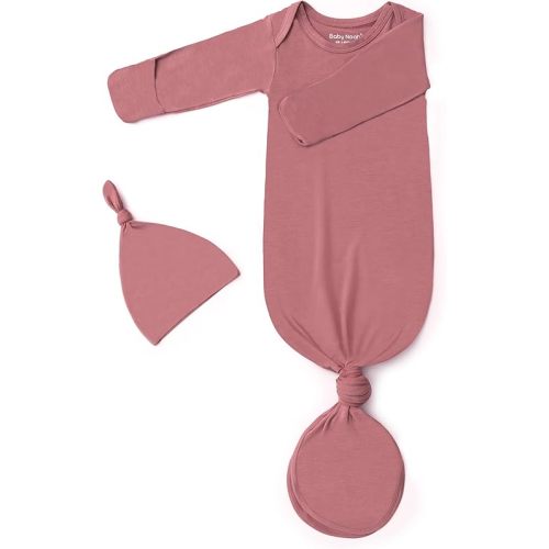 Baby Noah Newborn Knotted Gown for Boy Girls, Newborn Coming Home From Hospital Outfit, Baby Tie Gown Nightgown