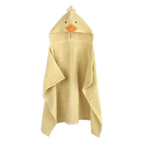 Yellow Puddles Duck Hooded Towel - ZukaBaby