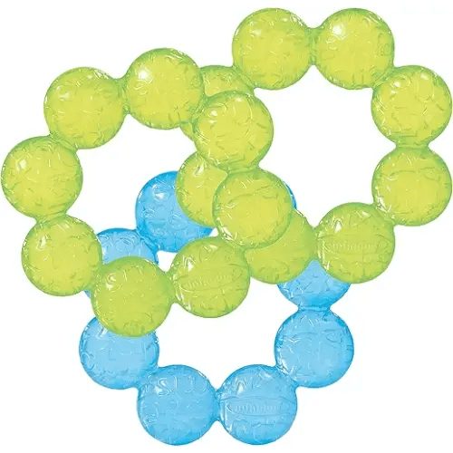 Infantino Water Teethers, Cooling & Massaging Relief, Lime/Blue, 3-Pack