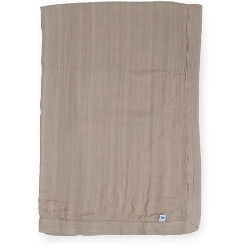 Little Unicorn Deluxe Muslin Quilt | 100% Rayon Muslin from Bamboo | Super Soft Blanket | Babies and Toddlers | 30" x 40" | Machine Washable (Oatmeal)
