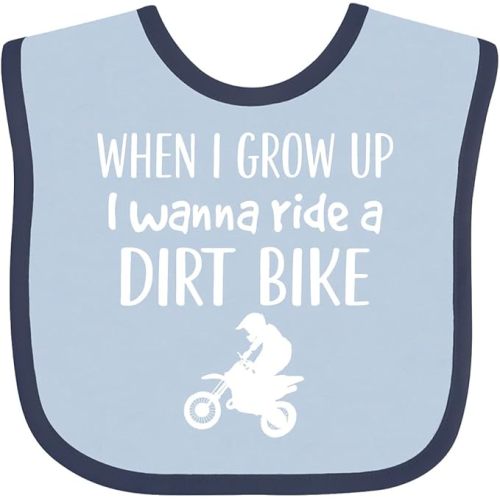 inktastic Dirt Biking Motocross Future Dirt Biker Baby Bib