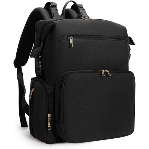 Neoprene Diaper Bag Backpack with Changing Pad - Black
